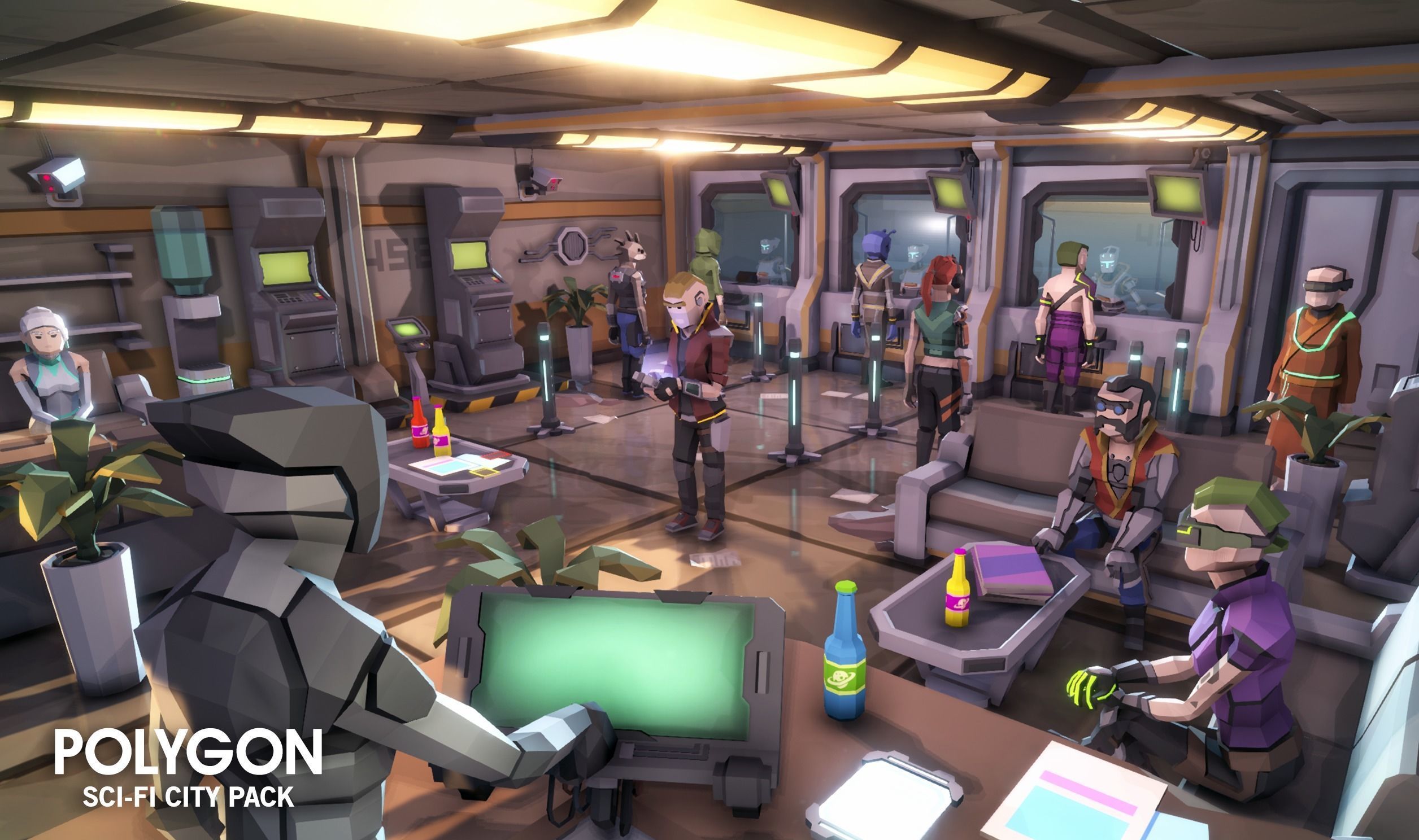 POLYGON - Sci-Fi City Pack Low-poly 3D model_14