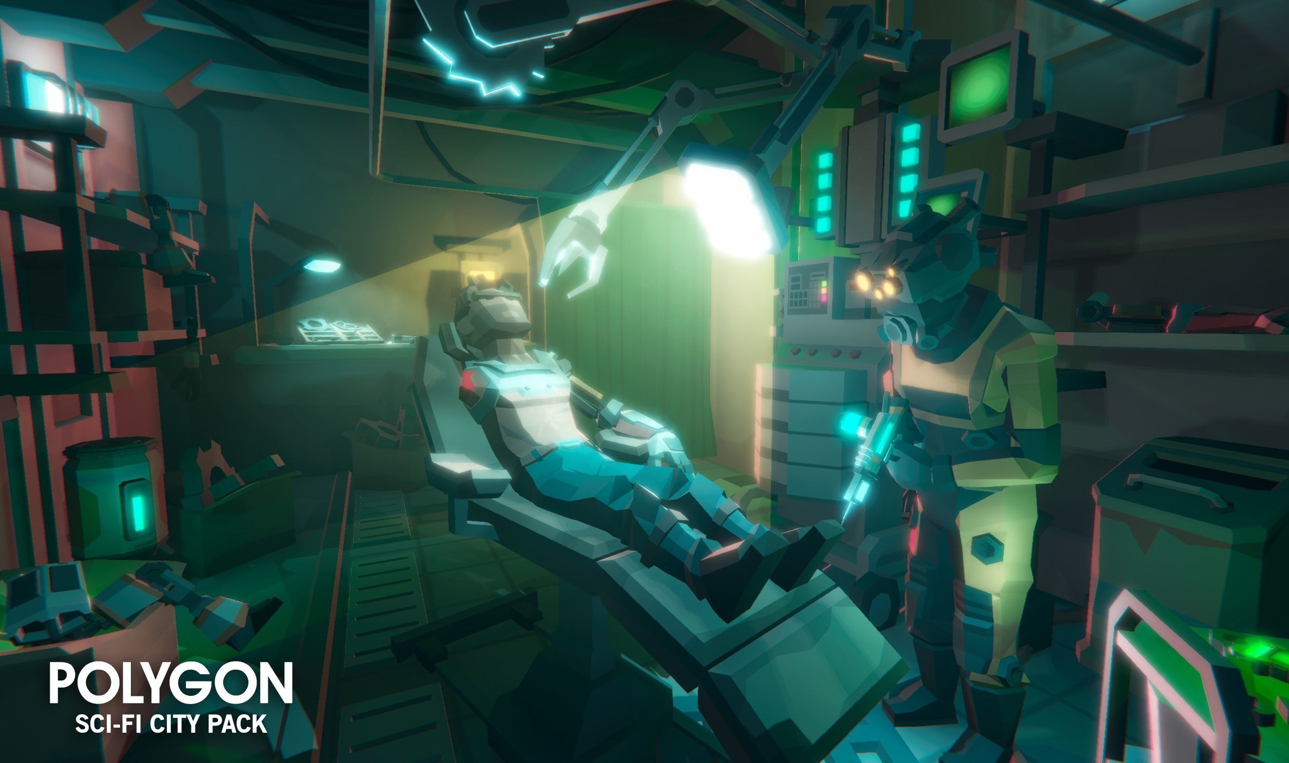 POLYGON - Sci-Fi City Pack Low-poly 3D model_10