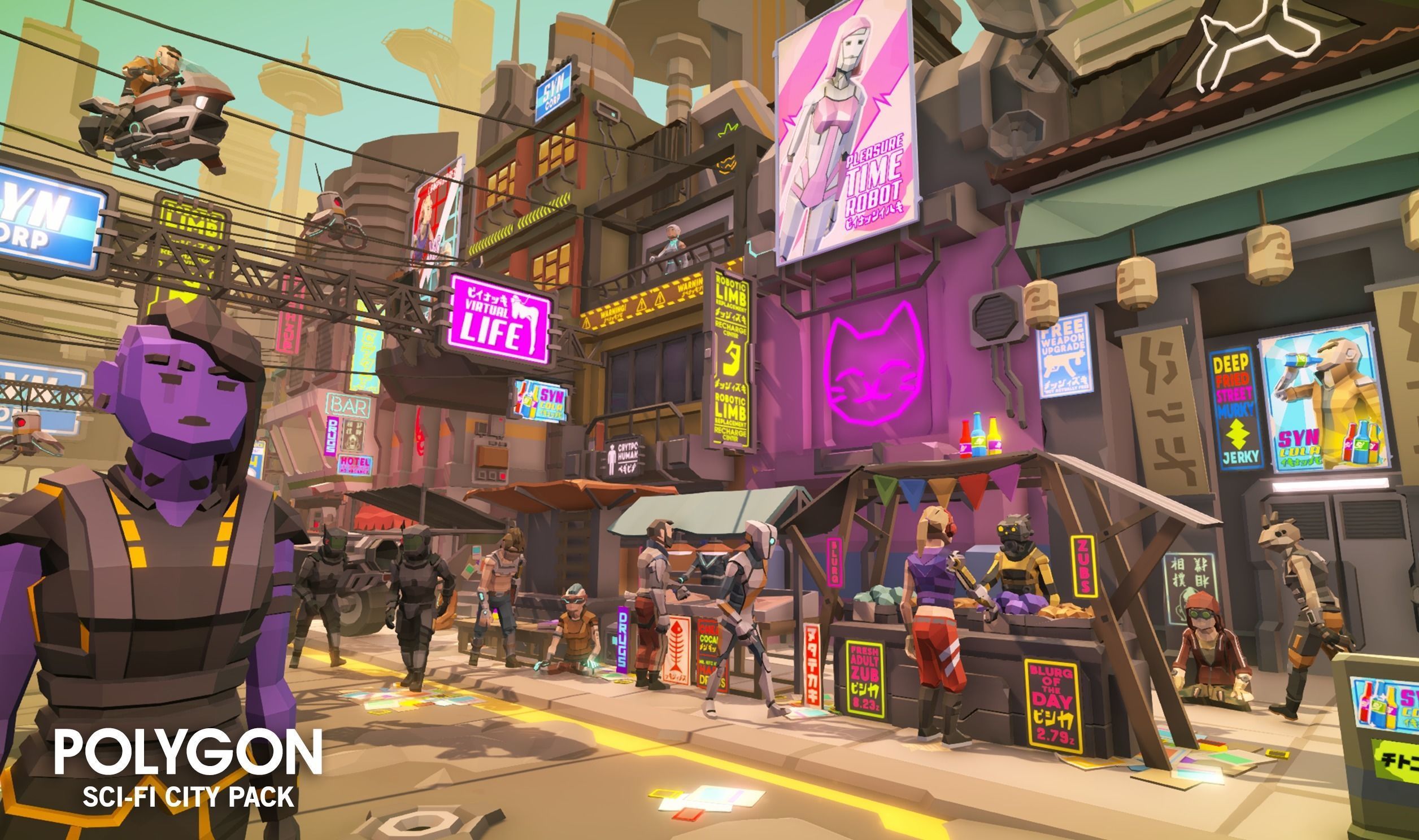 POLYGON - Sci-Fi City Pack Low-poly 3D model_2