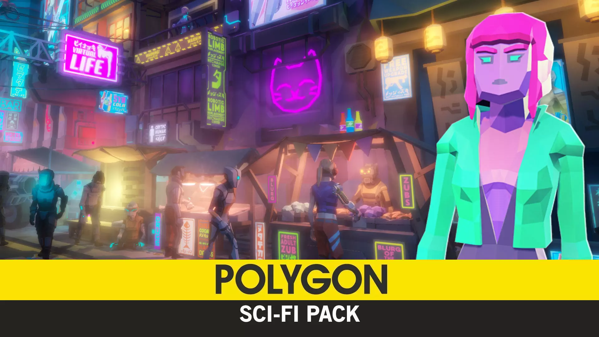 POLYGON - Sci-Fi City Pack Low-poly 3D model_0