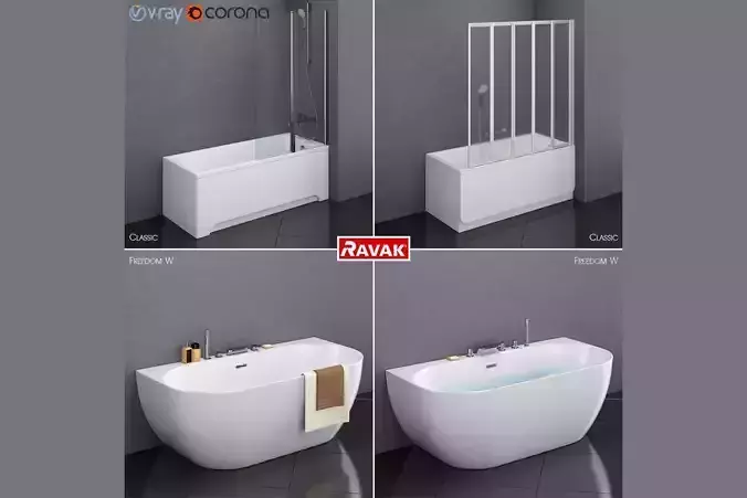 Set of baths Ravak set 17 - Classic and Freedom W