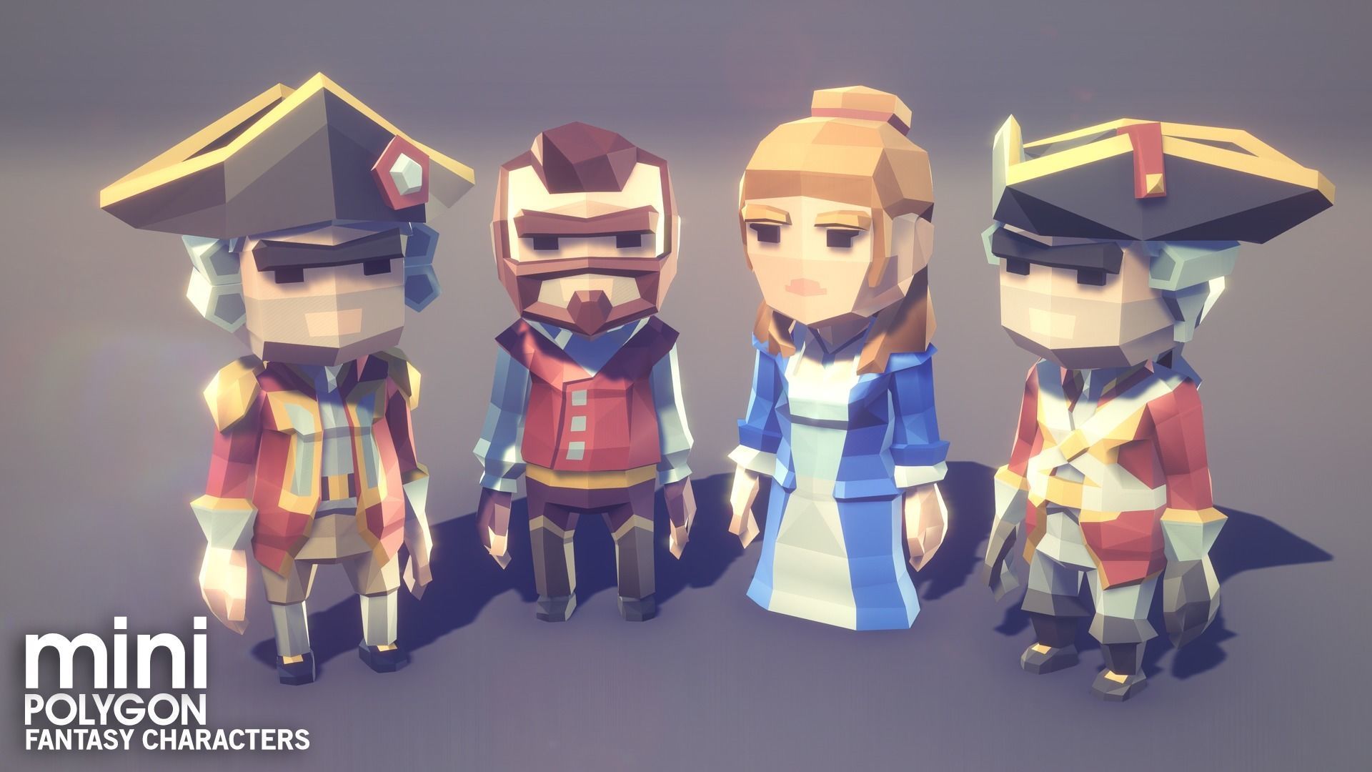 POLYGON MINI - Fantasy Characters Pack Low-poly 3D model_3