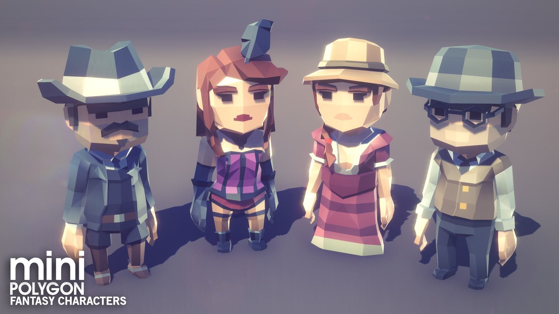 POLYGON MINI - Fantasy Characters Pack Low-poly 3D model_5