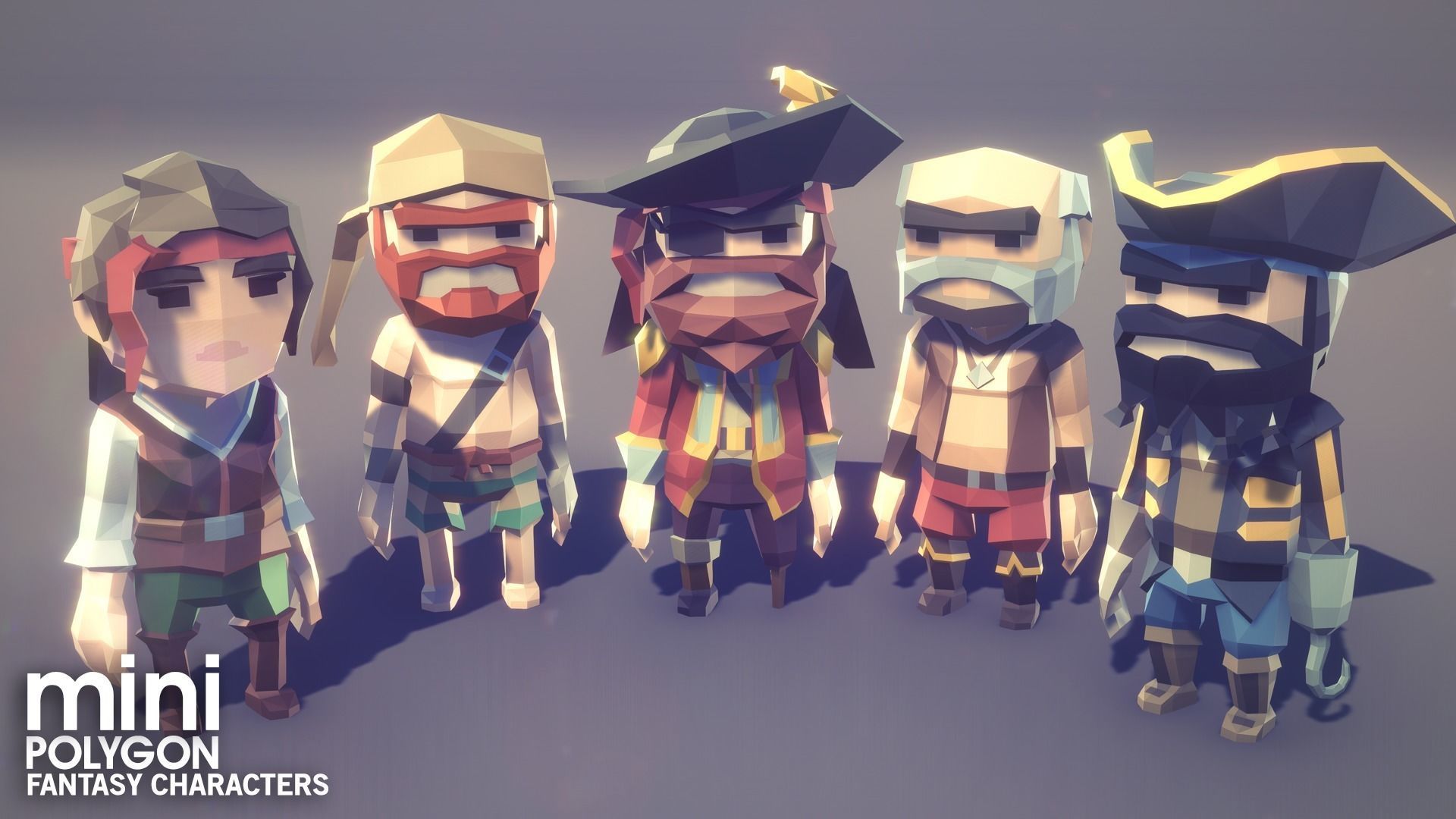 POLYGON MINI - Fantasy Characters Pack Low-poly 3D model_6