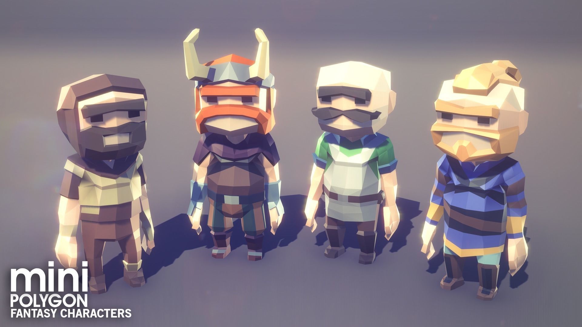 POLYGON MINI - Fantasy Characters Pack Low-poly 3D model_13