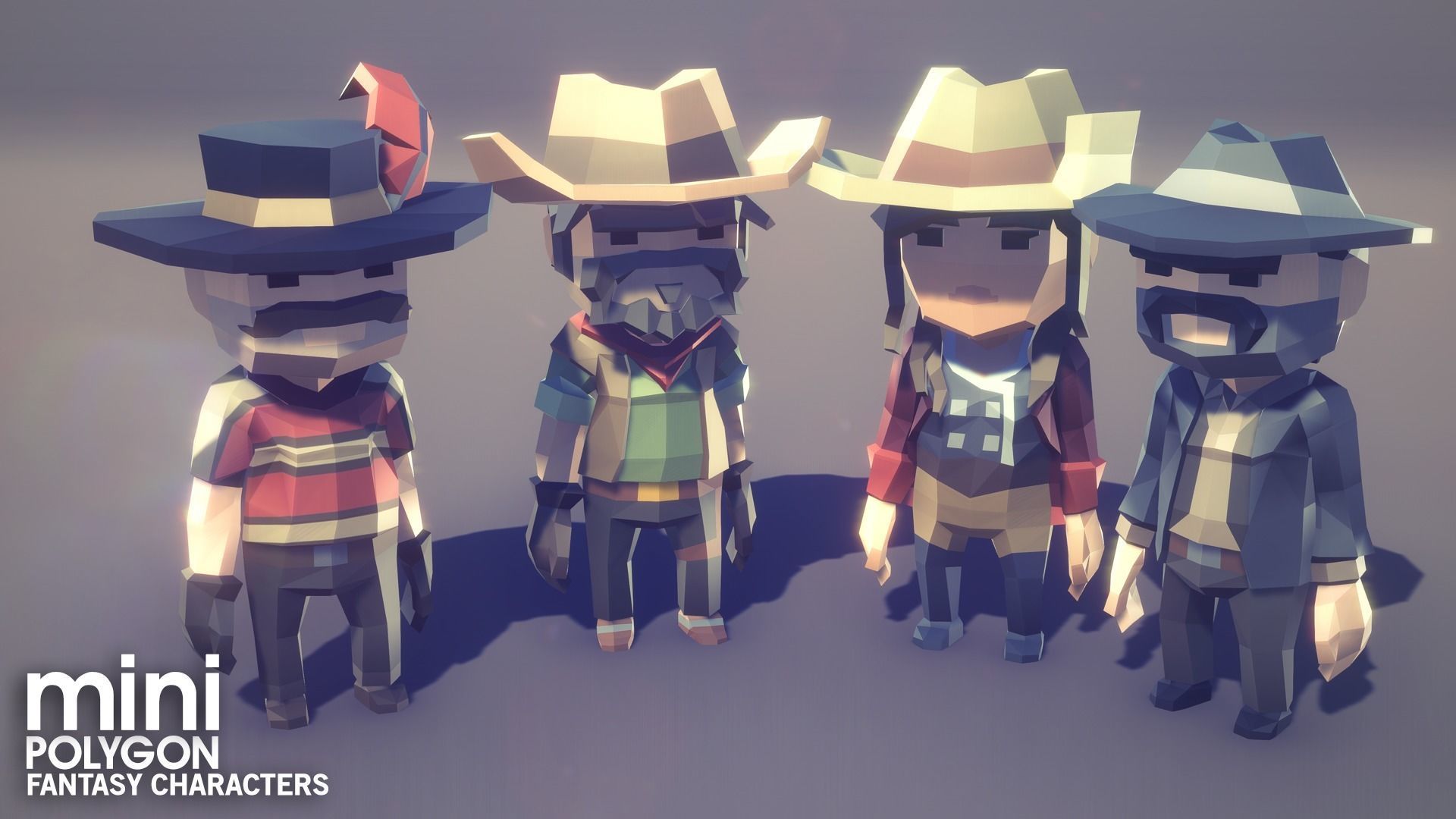 POLYGON MINI - Fantasy Characters Pack Low-poly 3D model_4