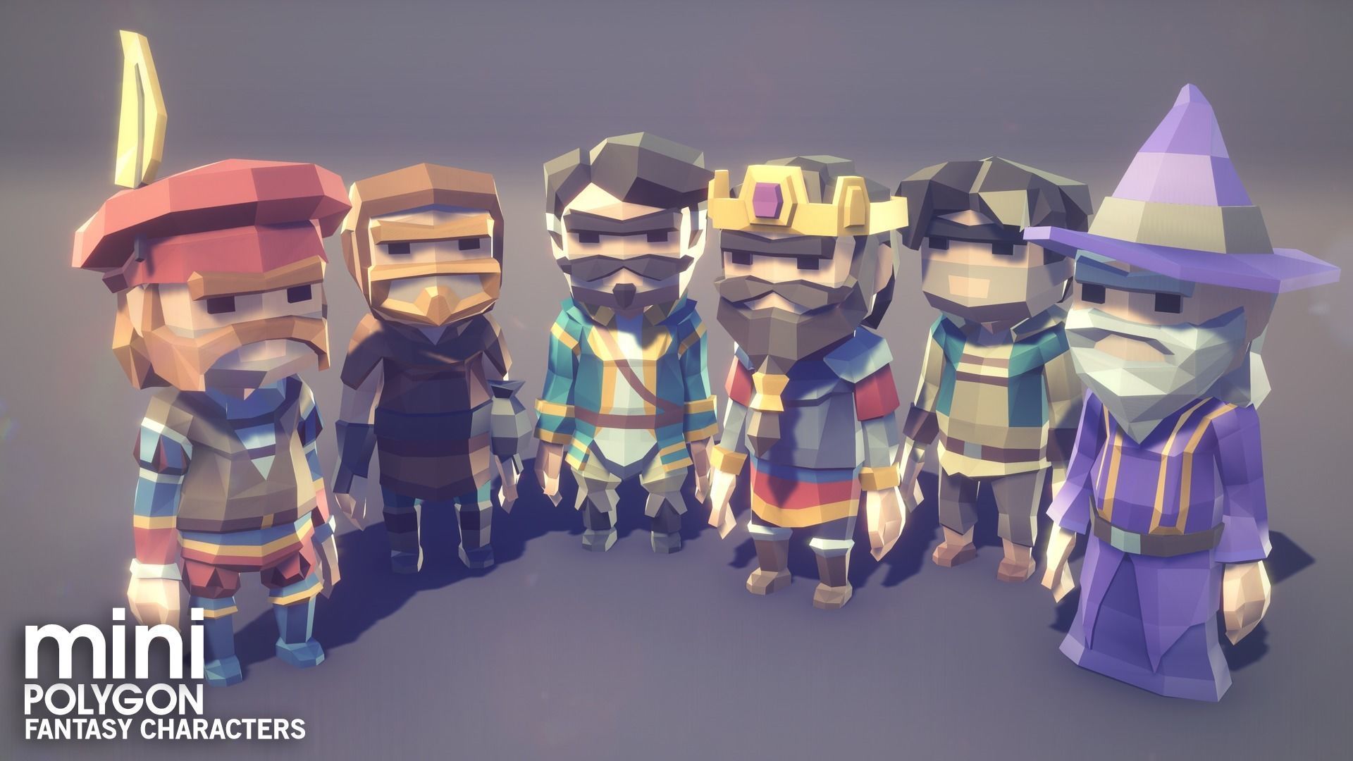 POLYGON MINI - Fantasy Characters Pack Low-poly 3D model_11