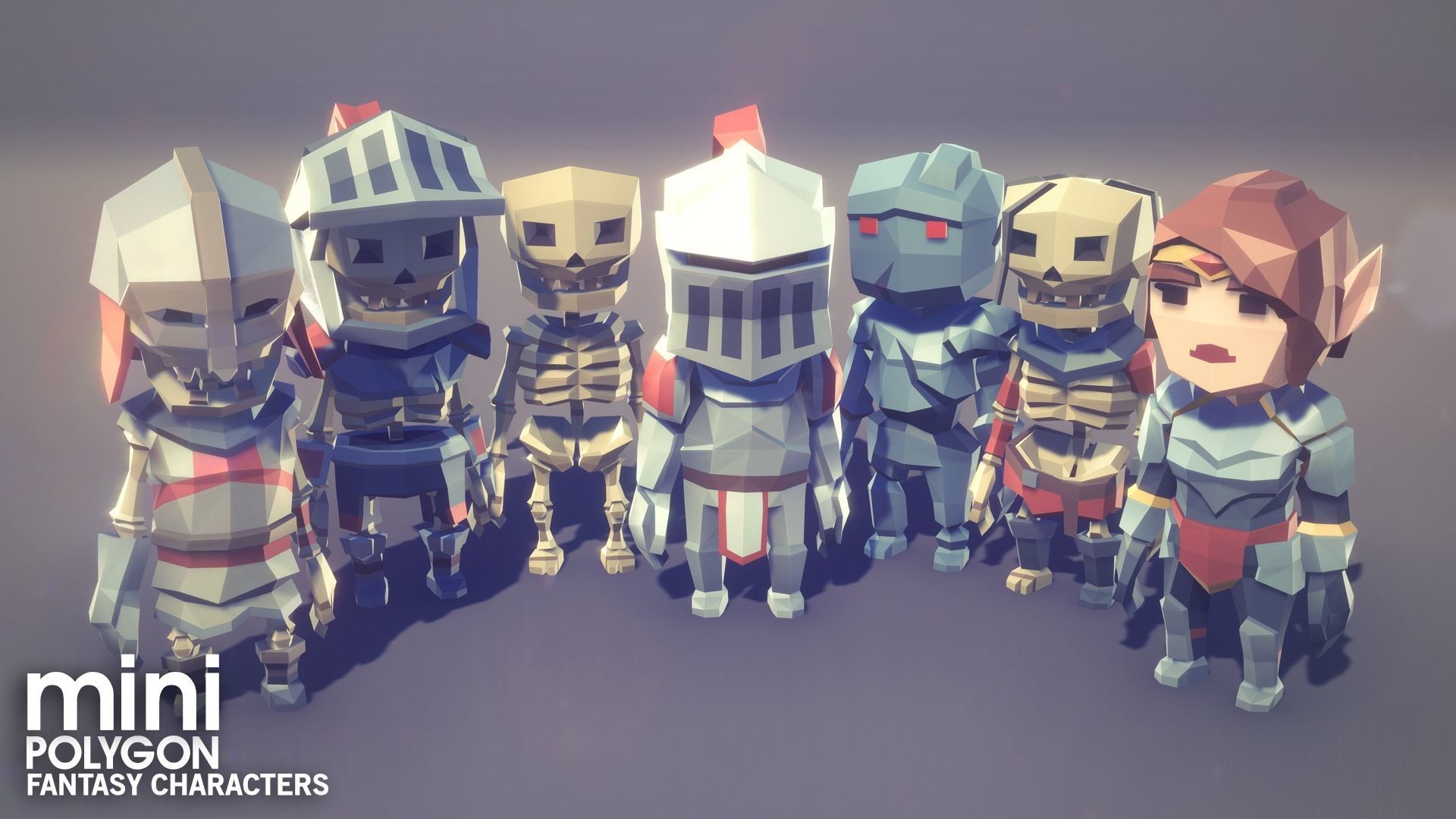 POLYGON MINI - Fantasy Characters Pack Low-poly 3D model_2