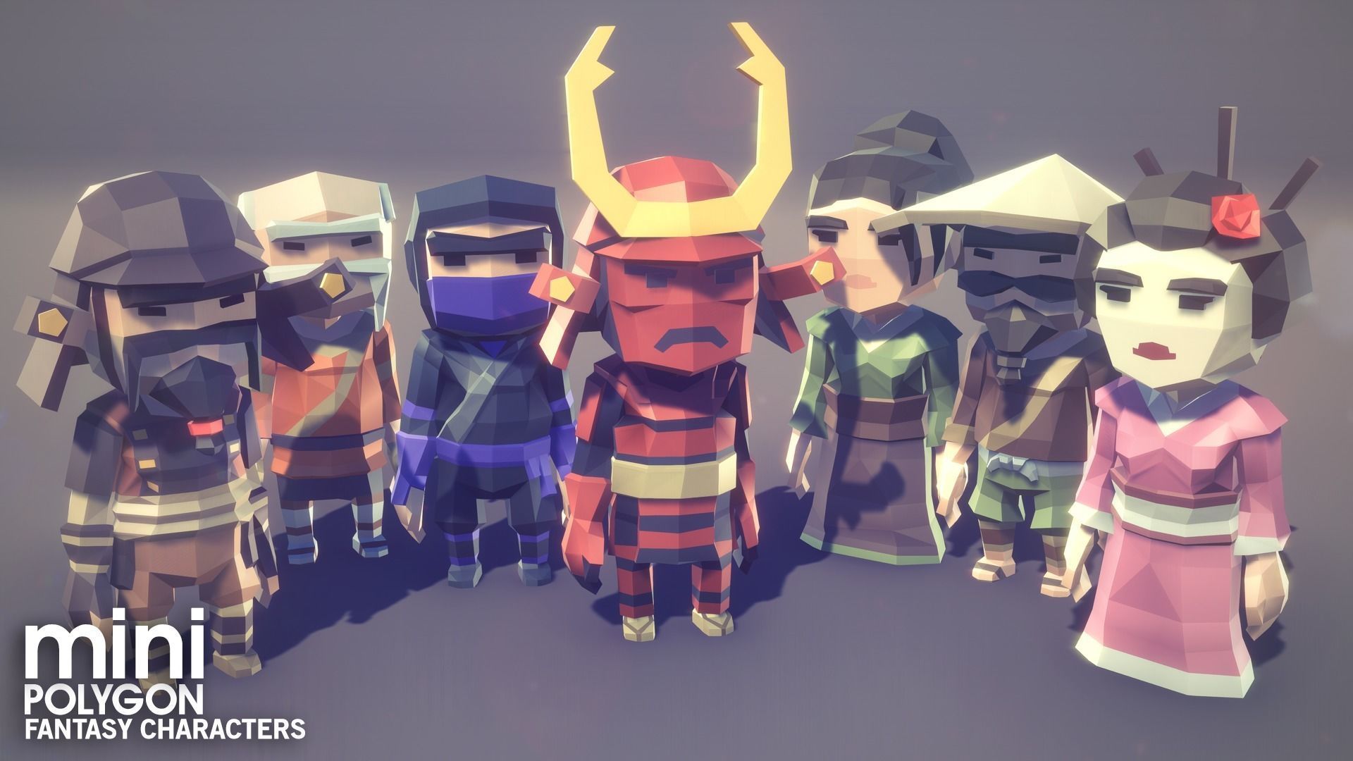 POLYGON MINI - Fantasy Characters Pack Low-poly 3D model_7