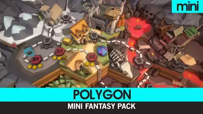 POLYGON MINI - Fantasy Pack Low-poly 3D model