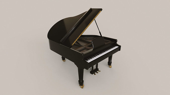 Grand Piano Low-poly 3D model