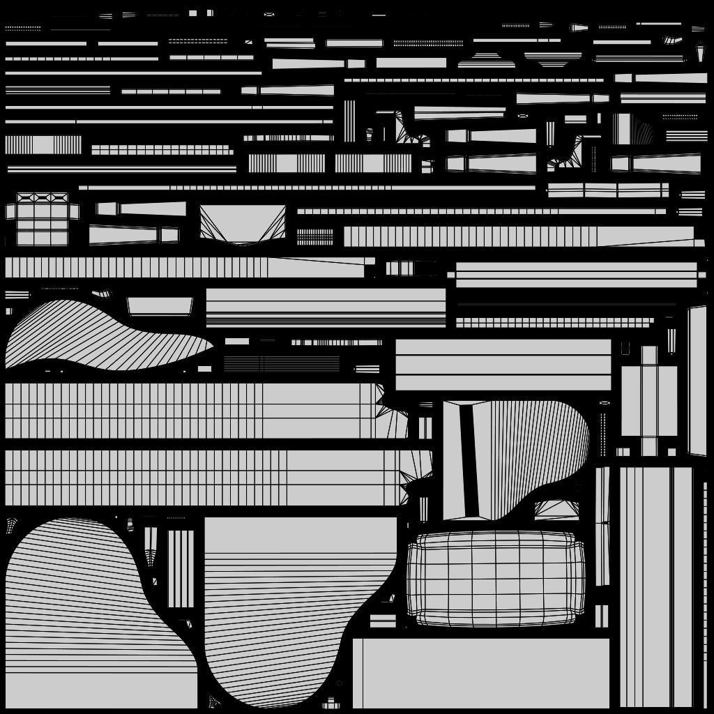 Grand Piano Low-poly 3D model_15