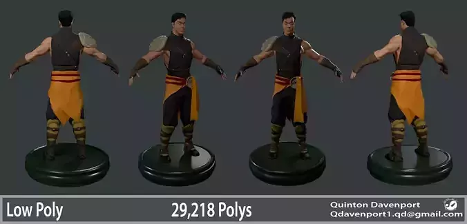 Liu Kangs apprentice mk Low-poly 3D model