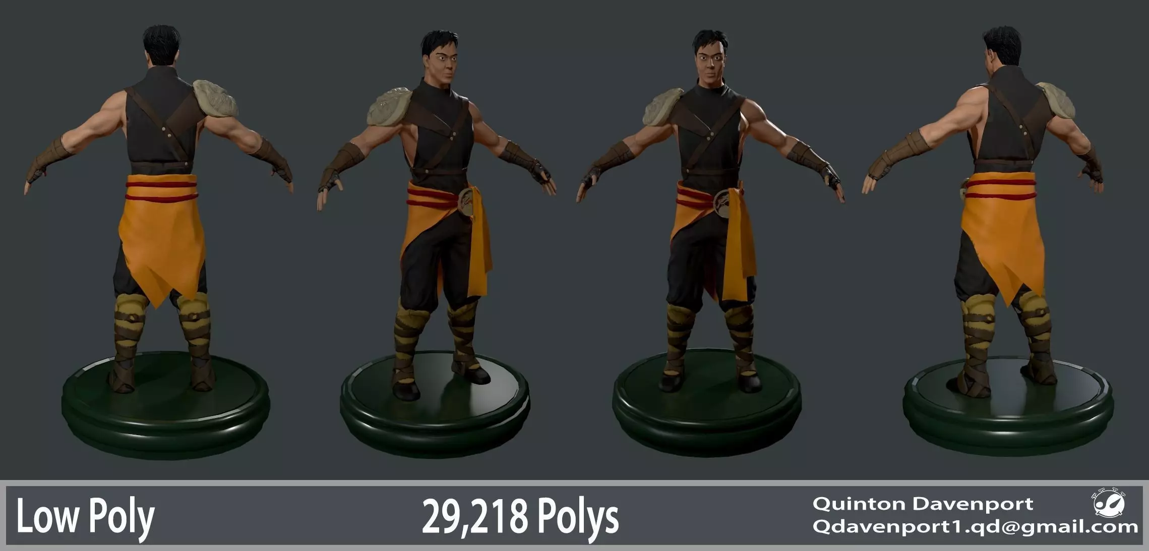 Liu Kangs apprentice mk Low-poly 3D model