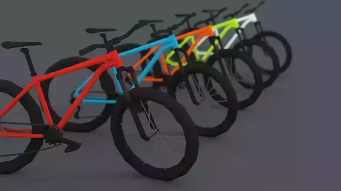 Mountain Bike Lowpoly Bicycle