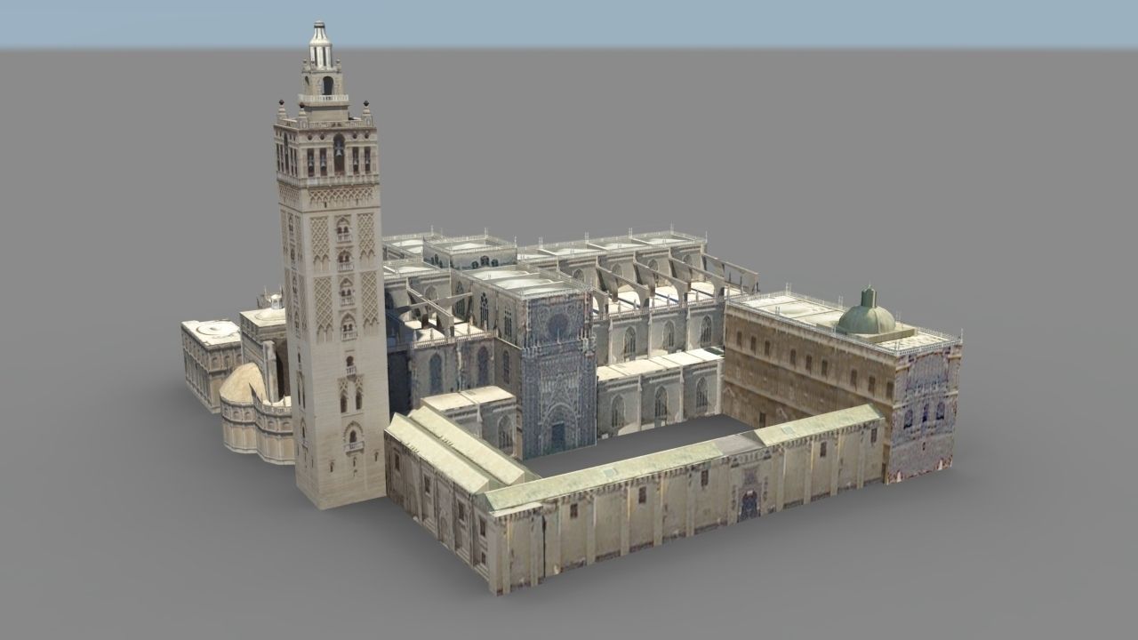 Spanish Cathedral Low-poly 3D model_2
