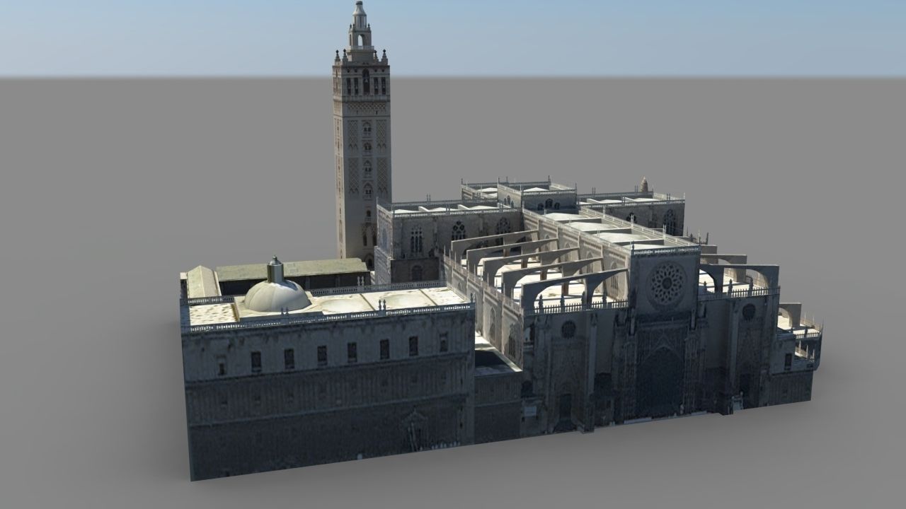 Spanish Cathedral Low-poly 3D model_3