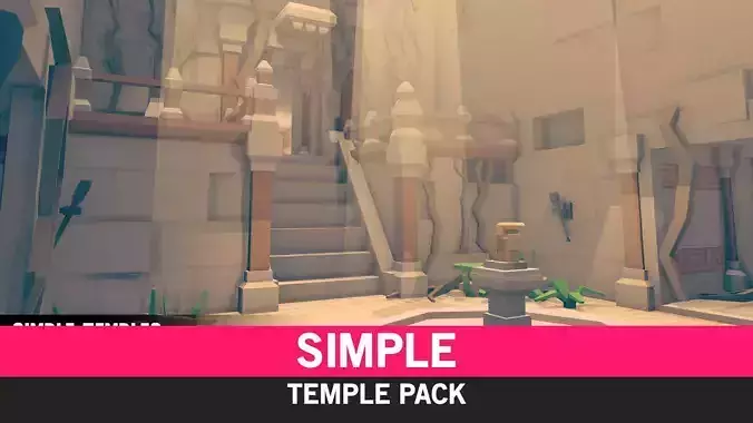 Simple Temples - Cartoon Assets