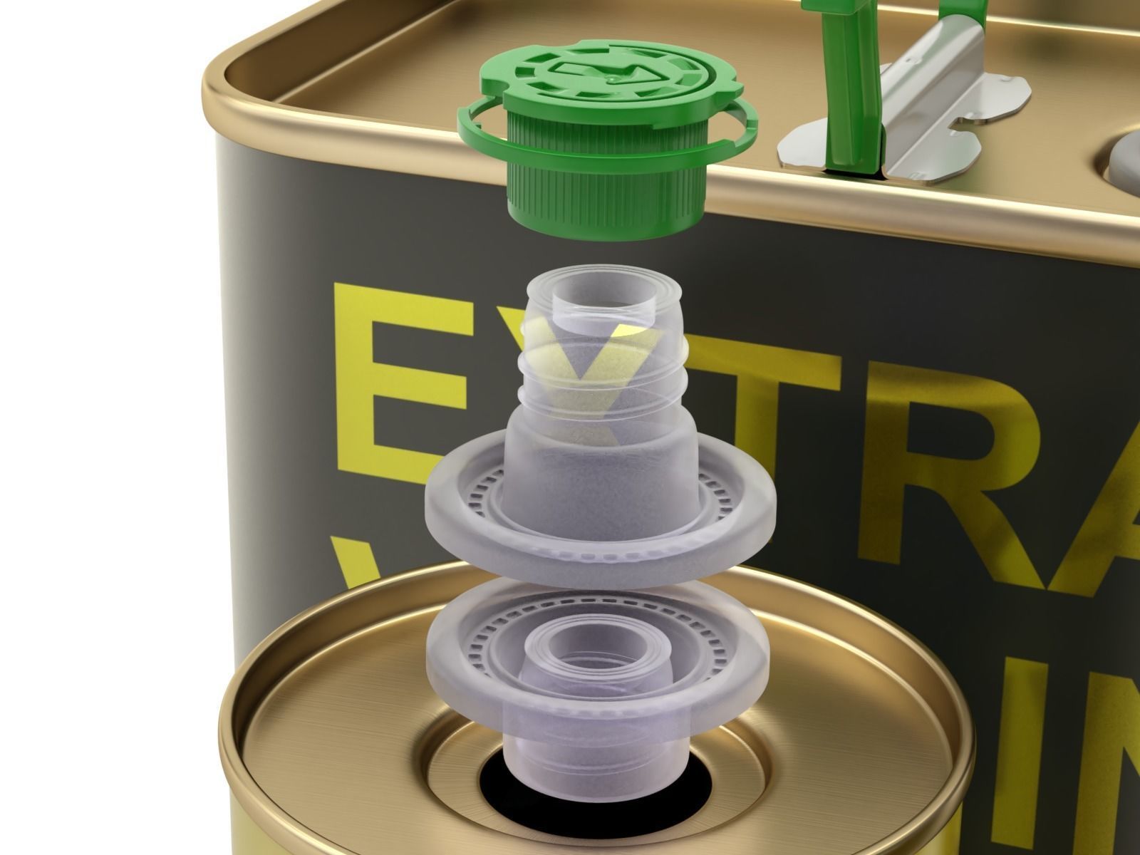 Olive Oil Can Set 3D model_12