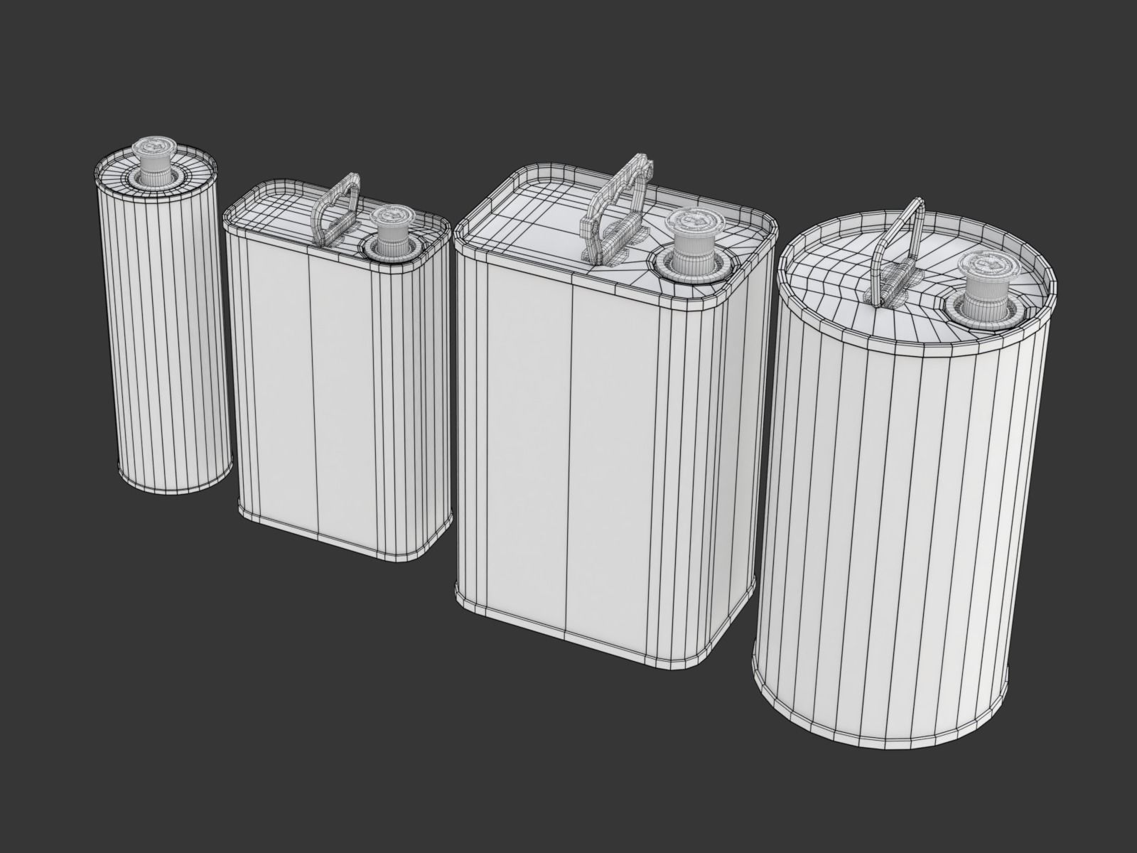 Olive Oil Can Set 3D model_26