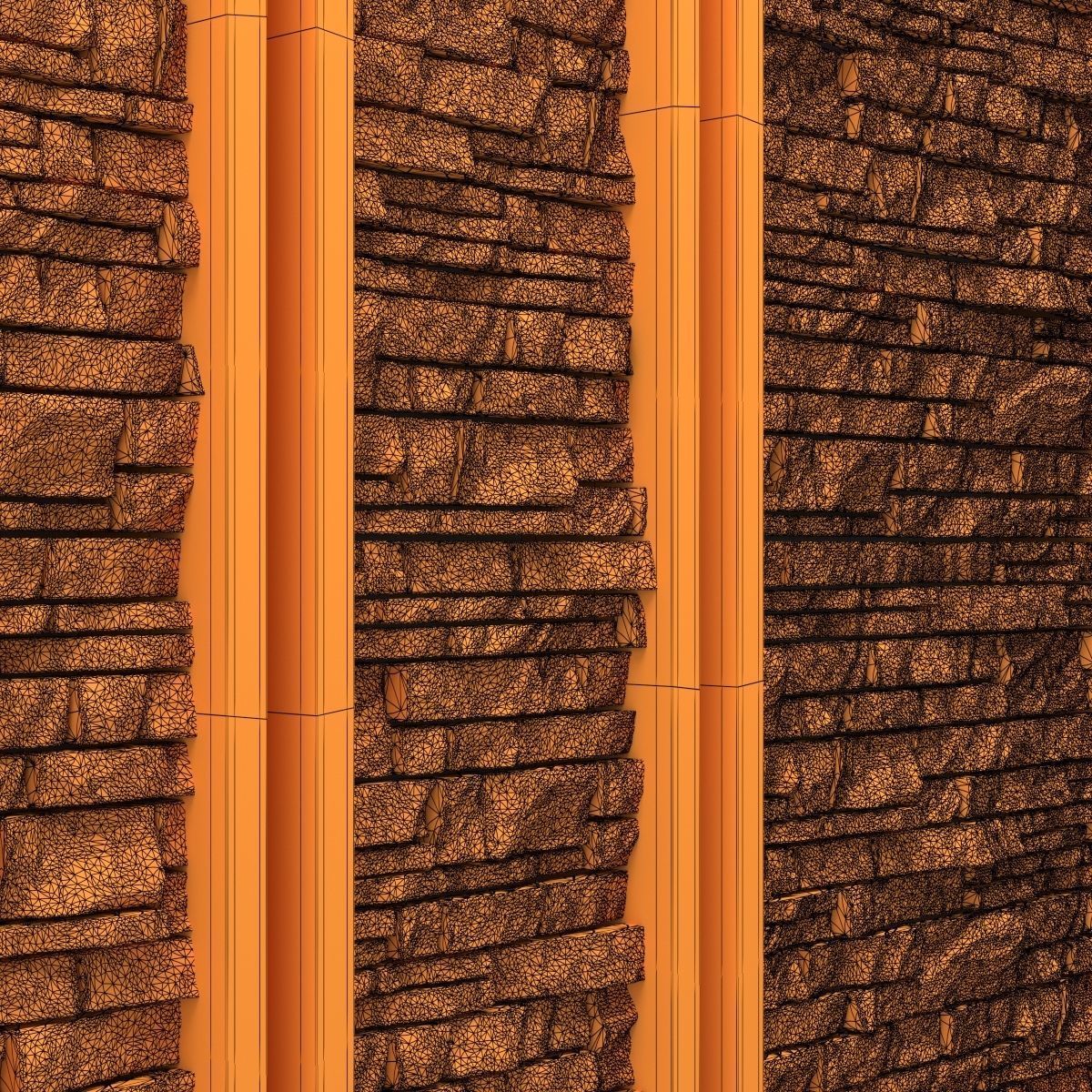 Panel stone decor 3D model_5