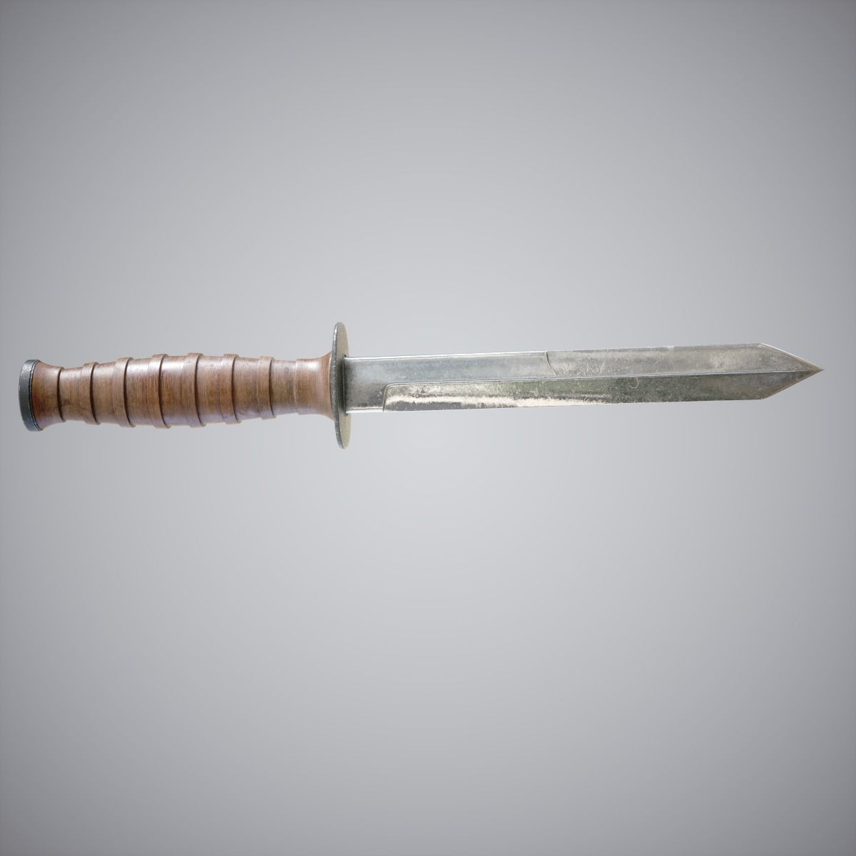 Knife two swords Low-poly 3D model_3