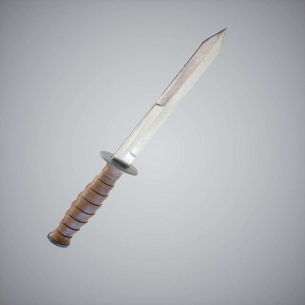 Knife two swords Low-poly 3D model_2