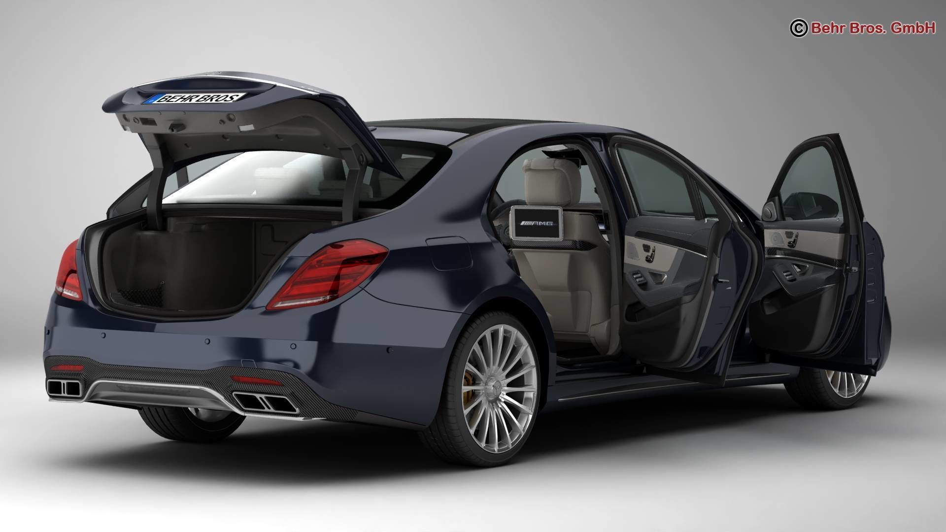 Mercedes S Class AMG S65 2018 3D model_4