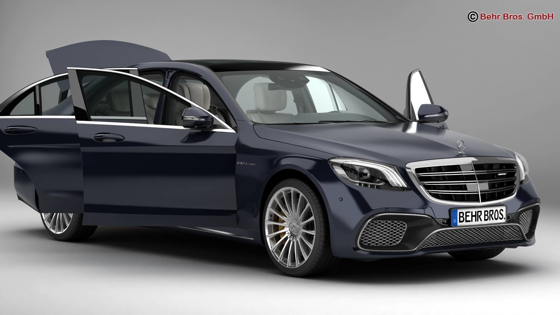 Mercedes S Class AMG S65 2018 3D model_2