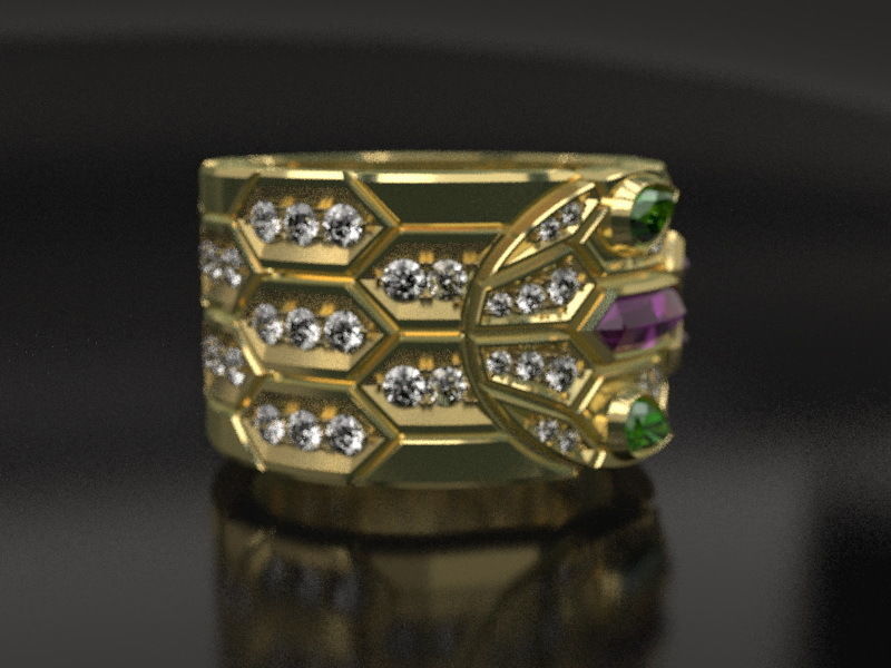 Serpenty Ring 3D print model_4