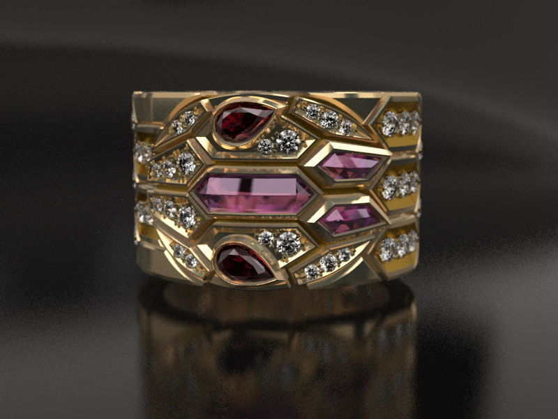 Serpenty Ring 3D print model_7