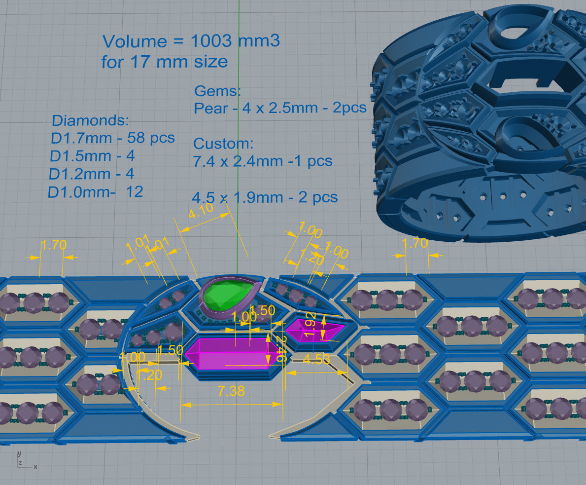 Serpenty Ring 3D print model_8