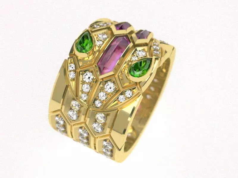 Serpenty Ring 3D print model_0