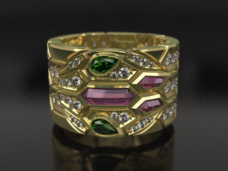 Serpenty Ring 3D print model_1