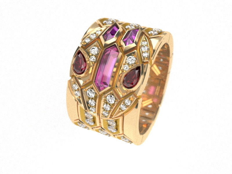 Serpenty Ring 3D print model_6