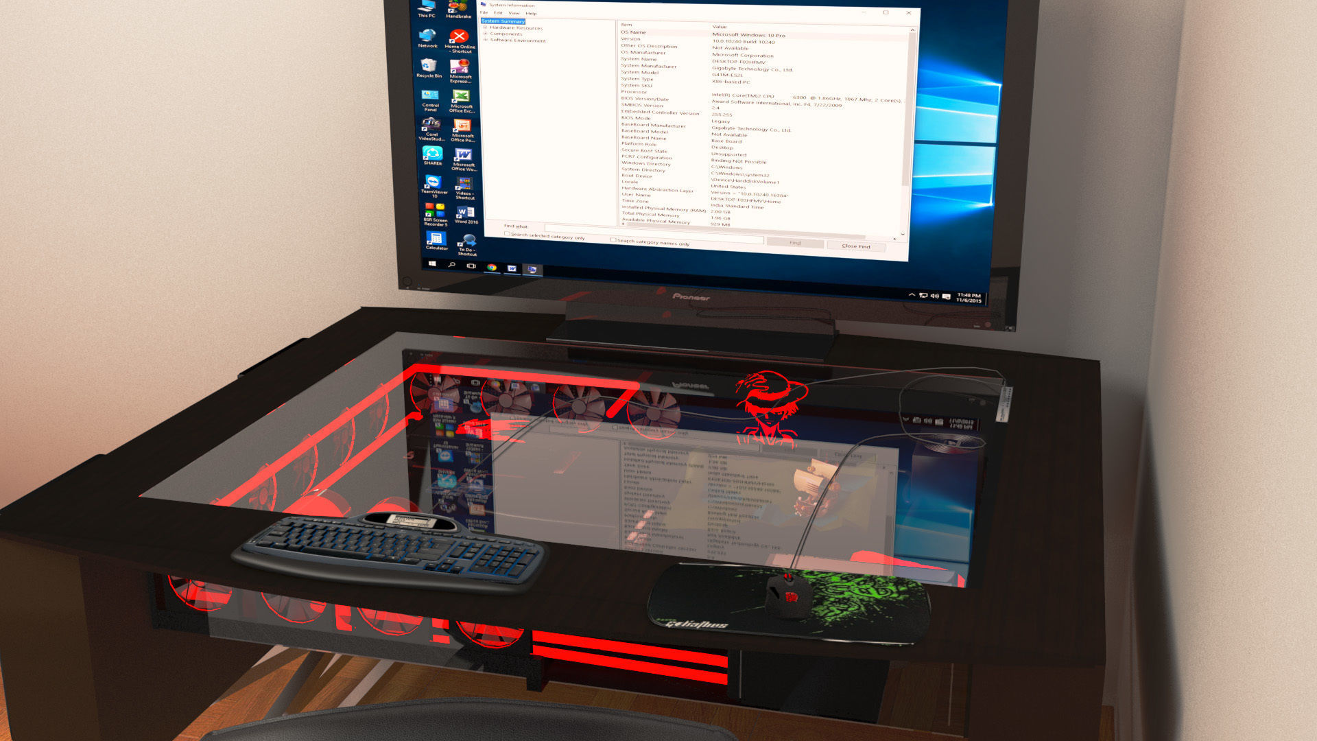 Mod computer case desk 3D model_2