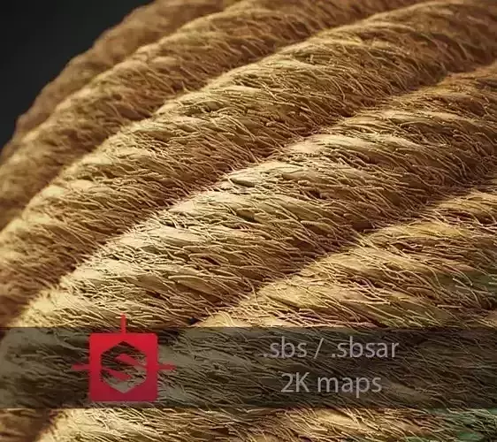 Rope Tileable PBR Material Texture