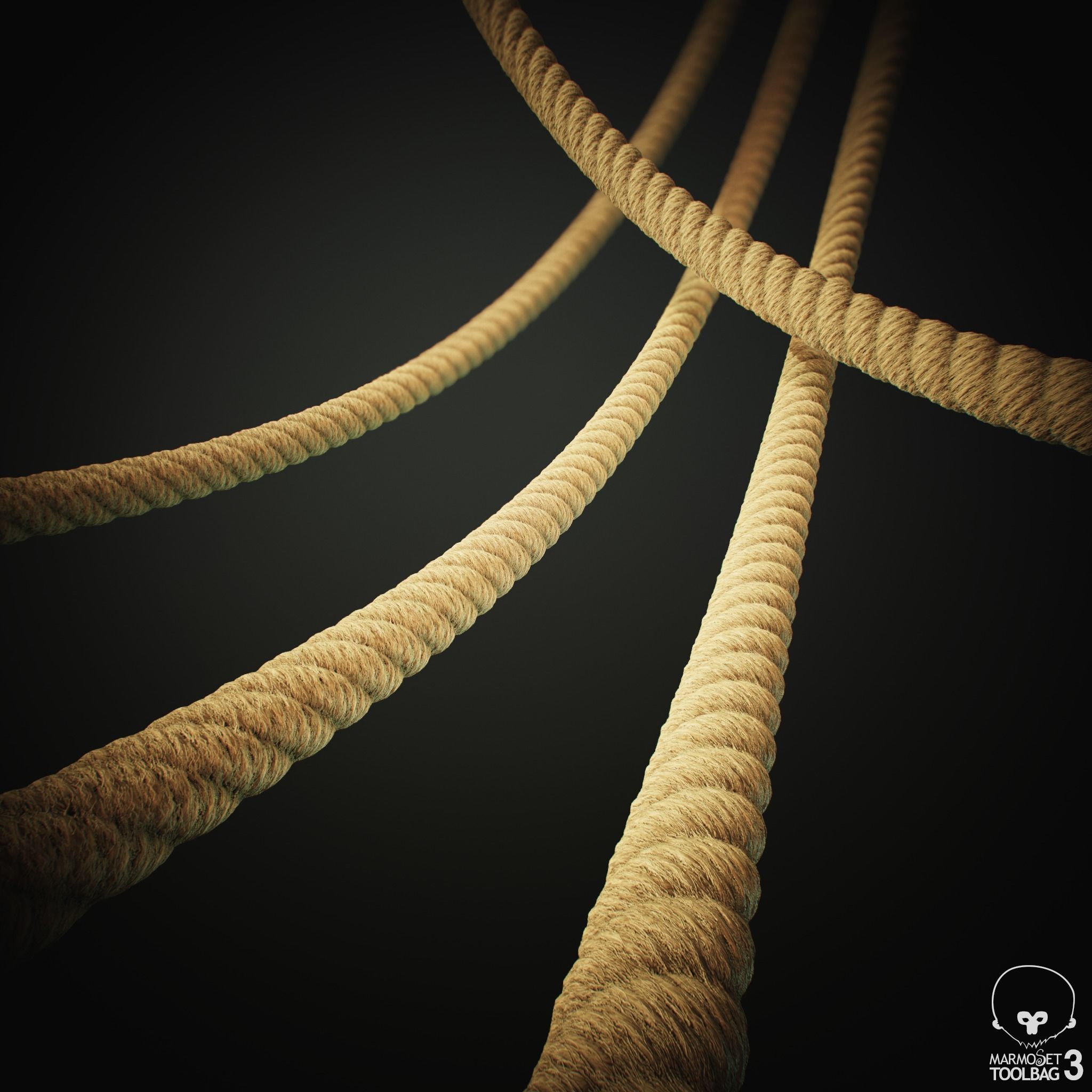 Rope Tileable PBR Material Texture_3