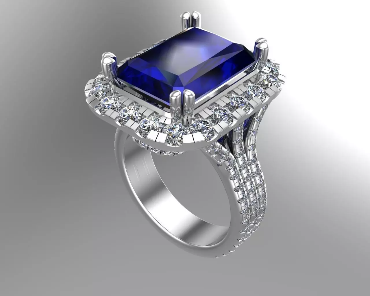 Radiant diamond golden rings NN103 3D print model