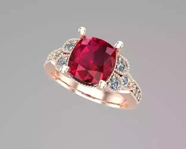 Cushion diamond golden rings NN105