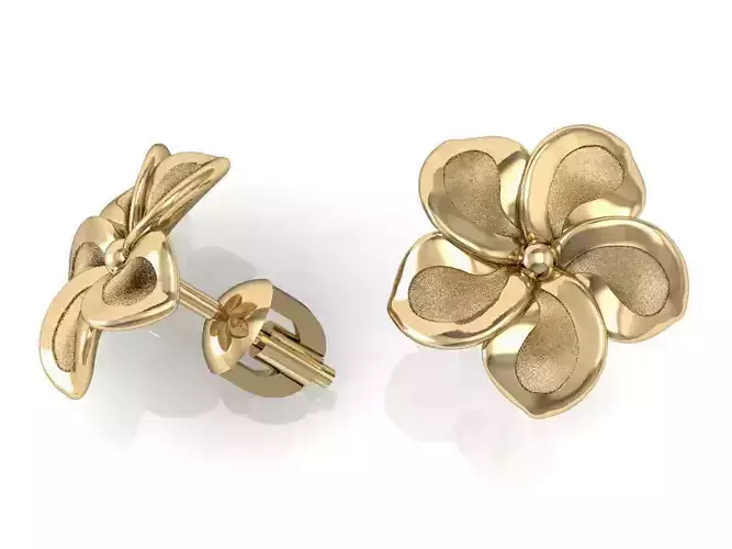 stud earrings flower  