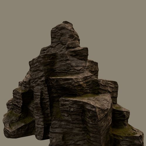Mountain 1 Low Poly rock formation Low-poly 3D model