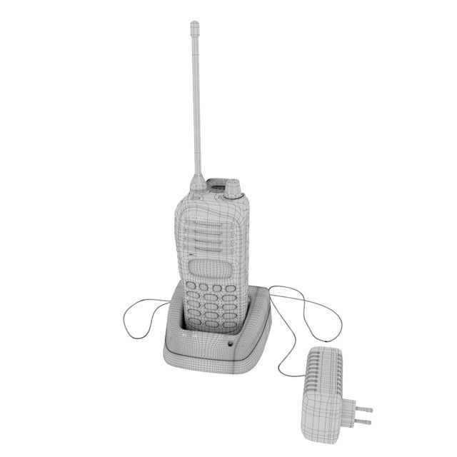 Radio ICOM 3D model_3