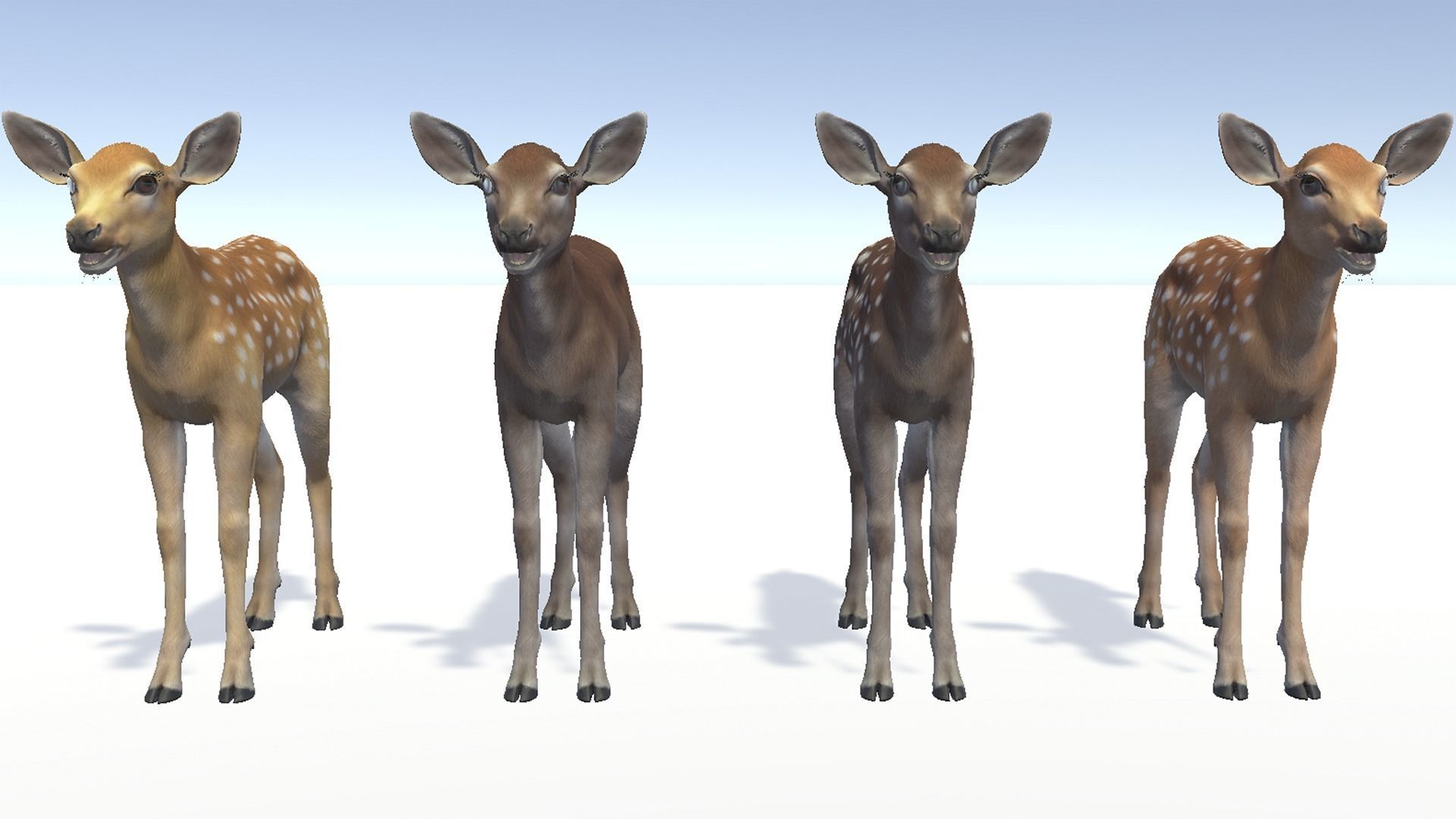 DEER FAMILY Low-poly 3D model_27