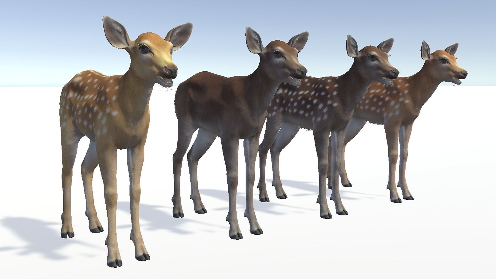 DEER FAMILY Low-poly 3D model_28