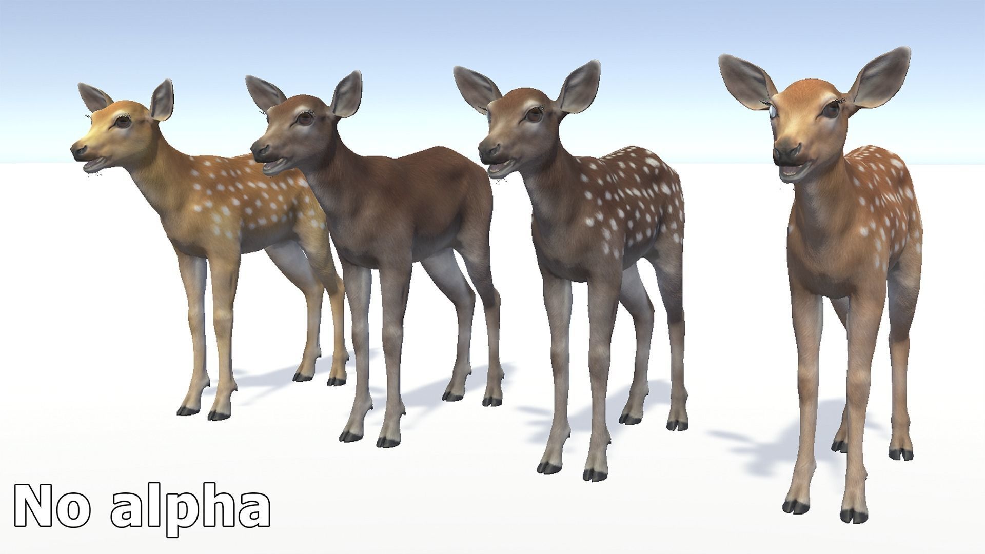 DEER FAMILY Low-poly 3D model_31