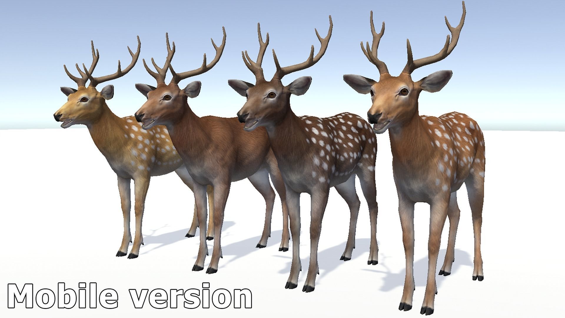 DEER FAMILY Low-poly 3D model_15
