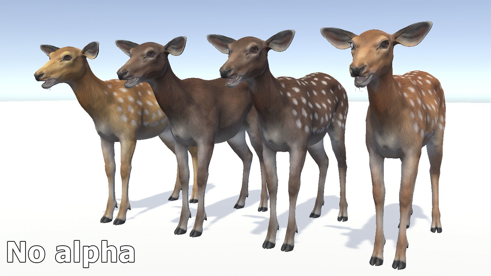 DEER FAMILY Low-poly 3D model_23