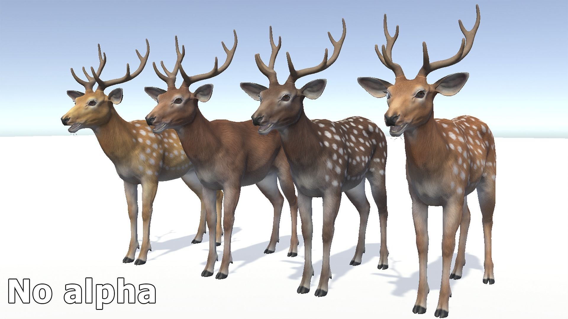 DEER FAMILY Low-poly 3D model_16