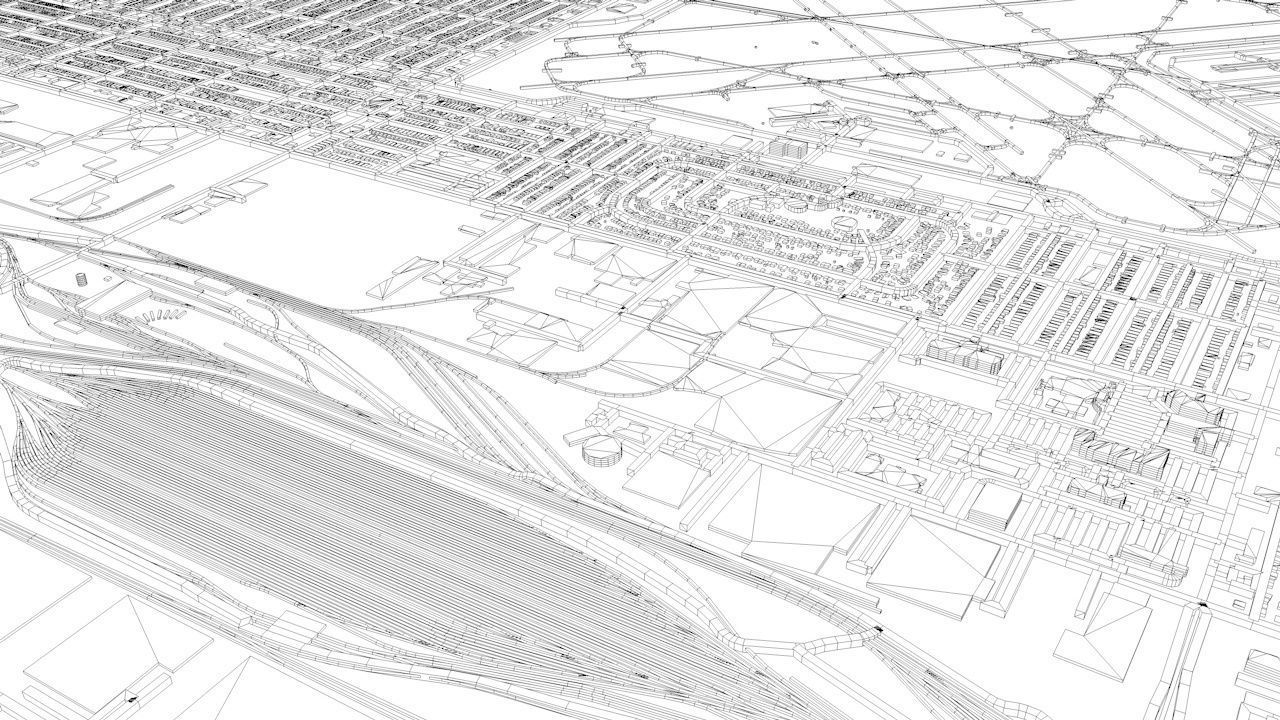 Chicago Streets Buildings Transport Sport Airports Ultimate 3D model_22